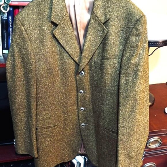 VERSACE LUXURY VERSATILE BLAZER RUST BROWN MEN 42R - 44R - Picture 1 of 14